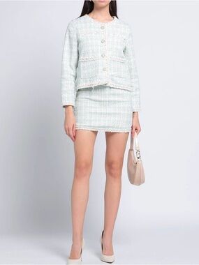 Elegant Tweed Set (Jacket & Skirt)